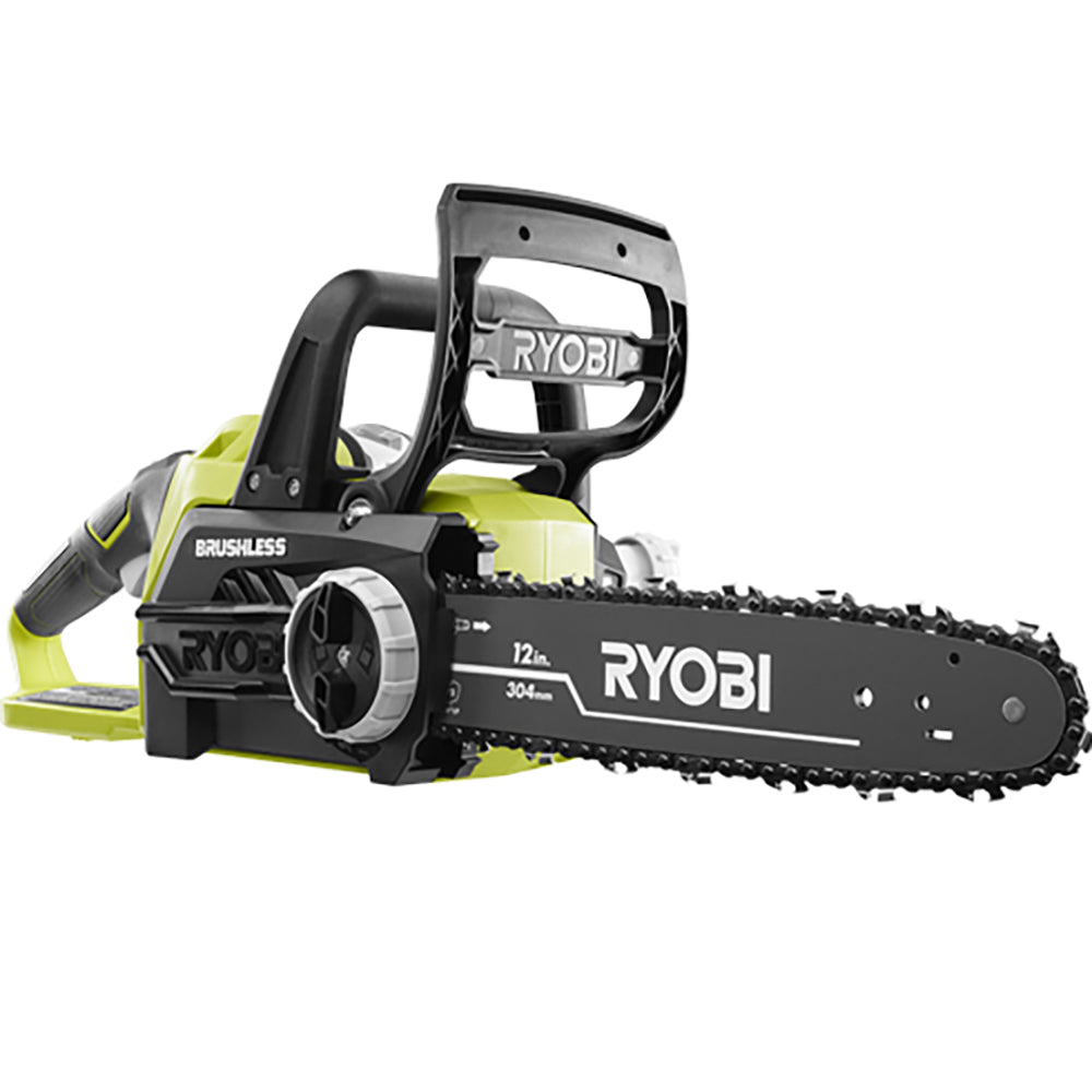 18V ONE+ Brushless 12" Chainsaw with 4Ah Battery & Charger RYOBI Tools