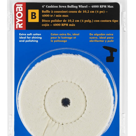 4" Cushion Sewn Buffing Wheel RYOBI Tools