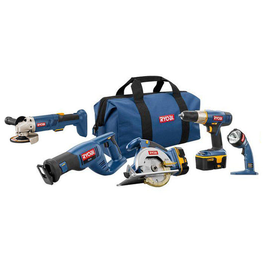 18V ONE+ Super Combo Kit (4-Tool) + Angle Gridner RYOBI Tools