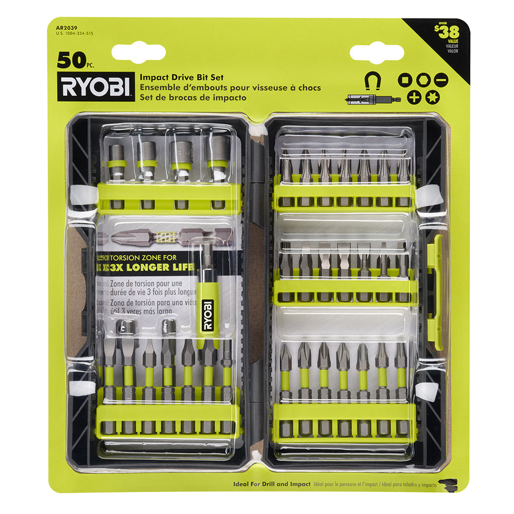 50 PC. IMPACT DRIVE BIT SET RYOBI Tools