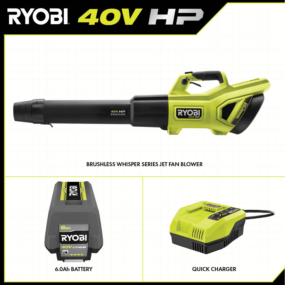 40V HP BRUSHLESS 650 CFM WHISPER SERIES BLOWER image 2