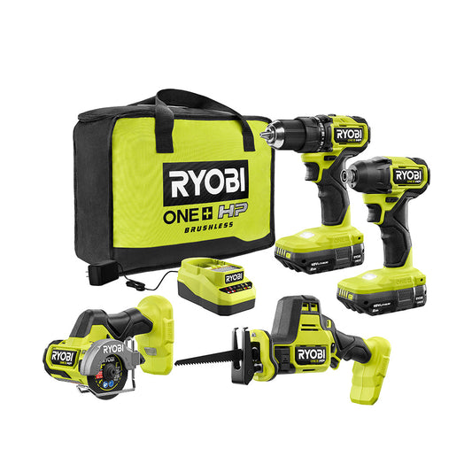 18V ONE+ HP Compact Brushless 4-Tool Combo Kit RYOBI Tools