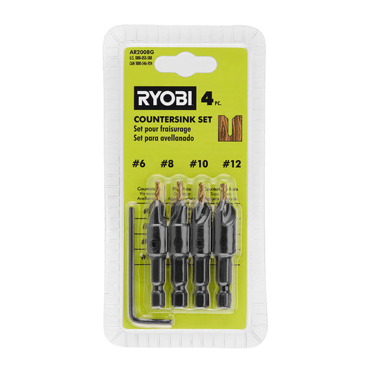 Hex Shank Countersinks - 4 Pack RYOBI Tools
