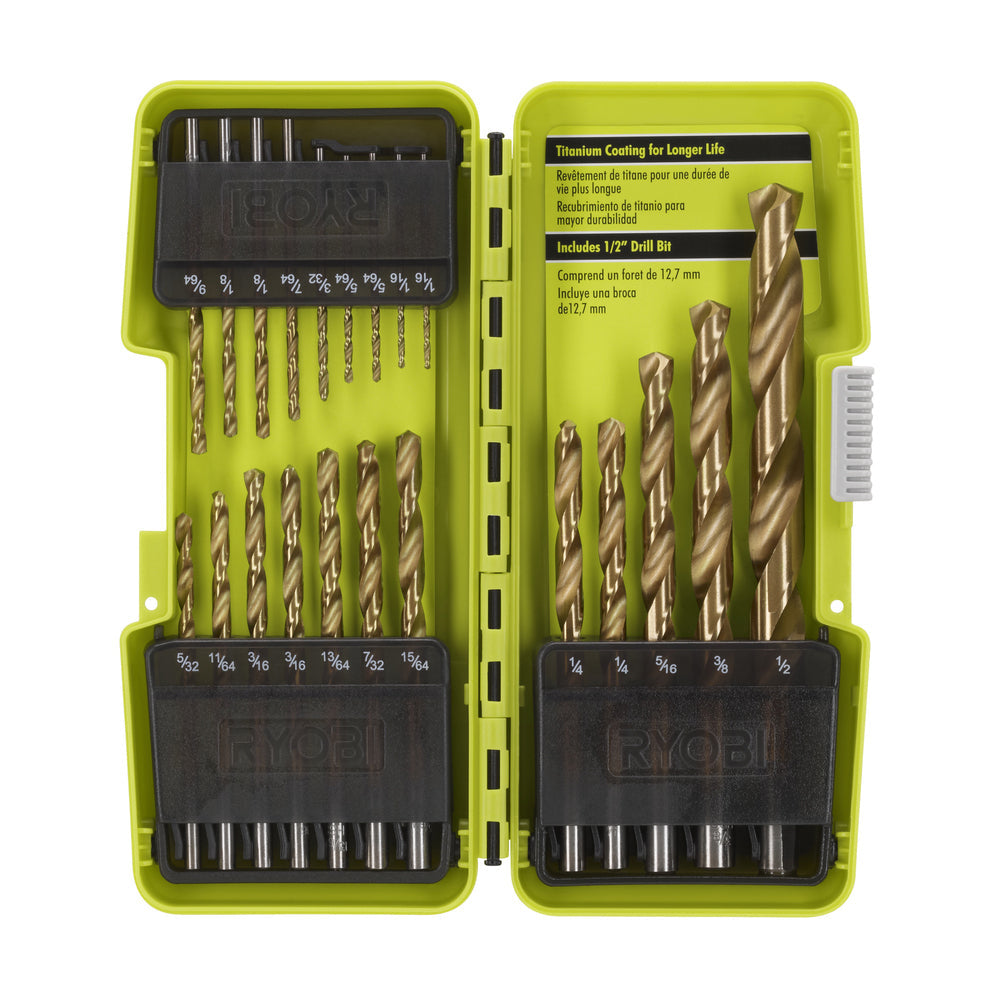 21 PC. Titanium Drill Bit Set RYOBI Tools