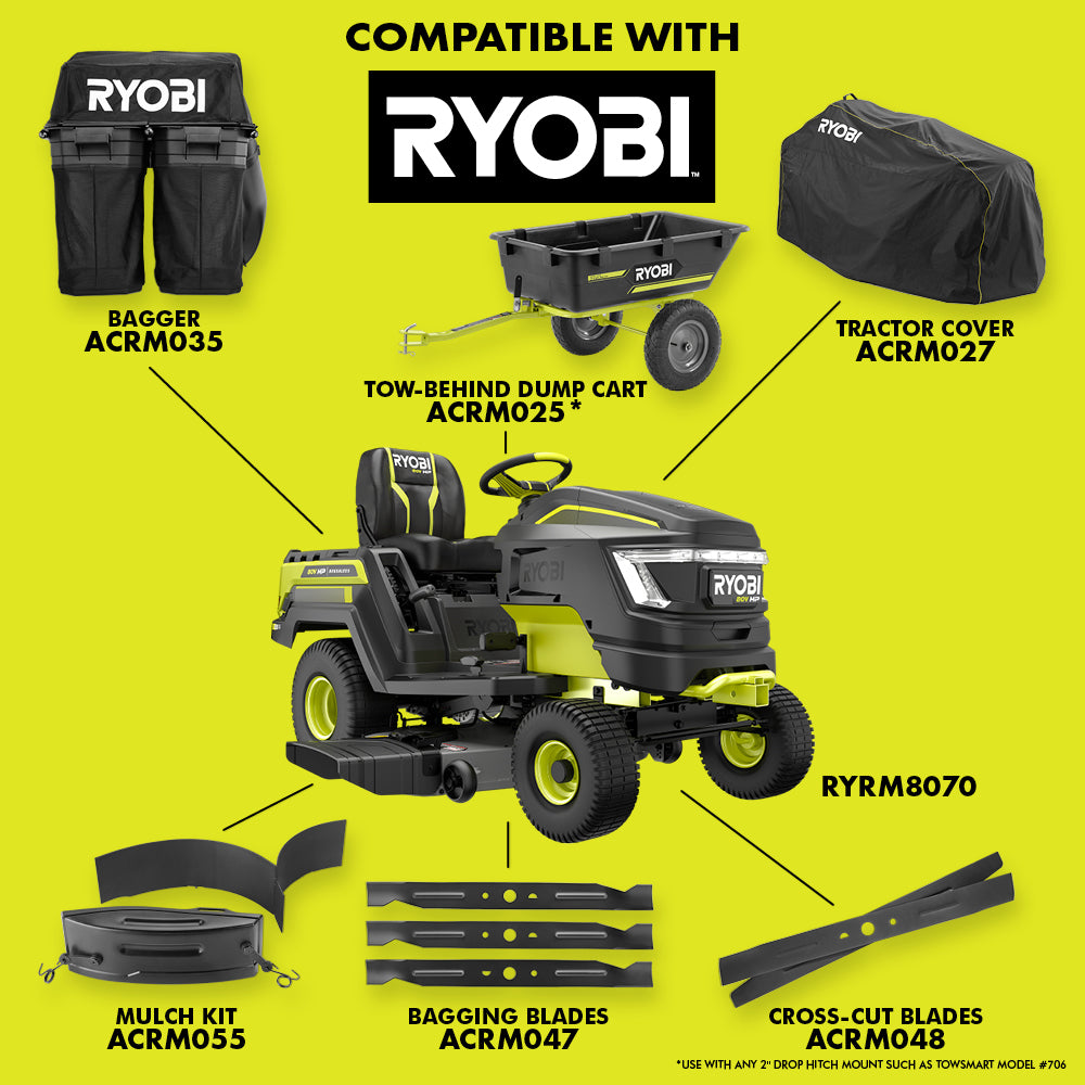 80V HP BRUSHLESS 46" BATTERY CORDLESS ELECTRIC RIDING LAWN TRACTOR Image 10