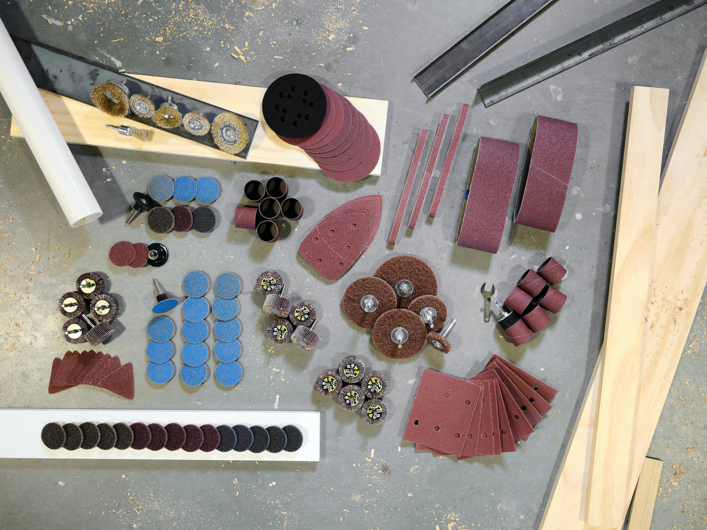 9 PC. 1/4 SHEET SANDER SAND PAPER Image 2