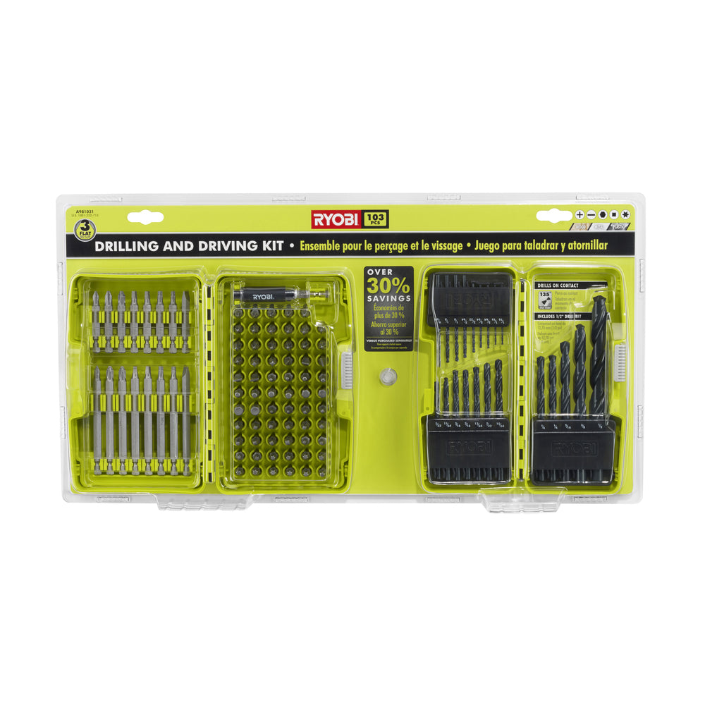 Black Oxide Driving and Drill Bit Set RYOBI Tools