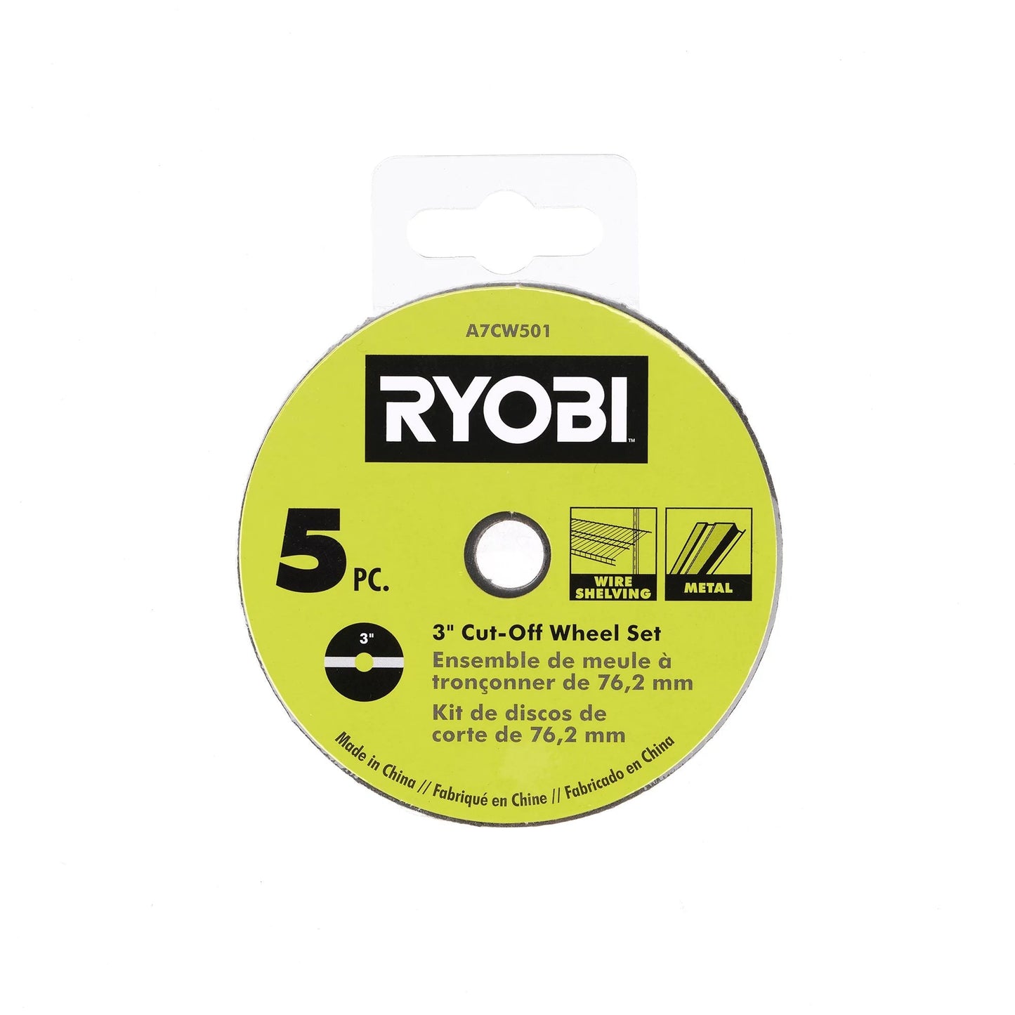3" Aluminum Oxide Cut-Off Wheel Set (5-Piece) Image 2