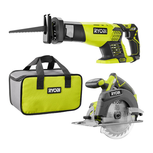 18V ONE+ Combo Kit with Reciprocating Saw and 6-1/2" Circular Saw (Tools Only) RYOBI Tools