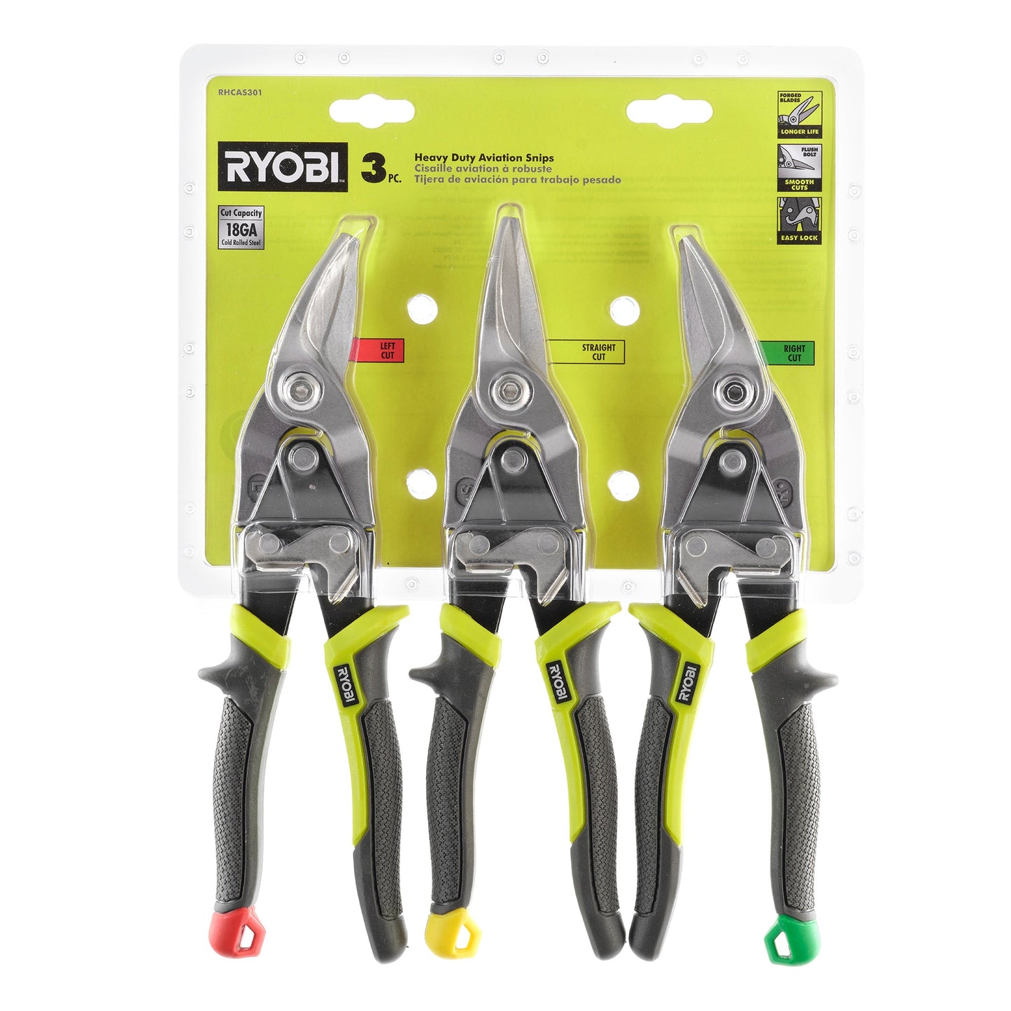 3 PC. Heavy Duty Aviation Snips Image 2