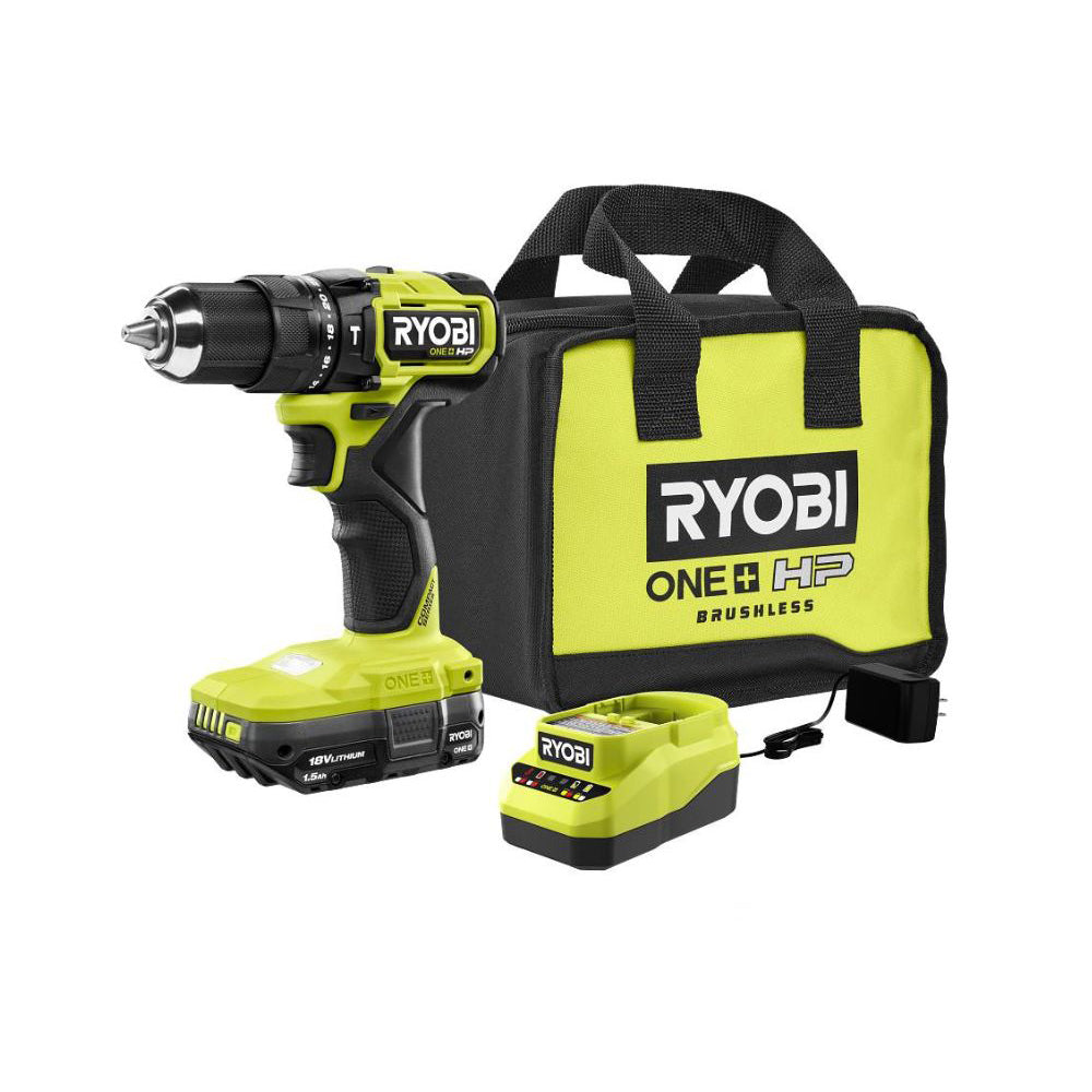 18V ONE+ HP COMPACT BRUSHLESS 1/2" HAMMER DRILL KIT RYOBI Tools