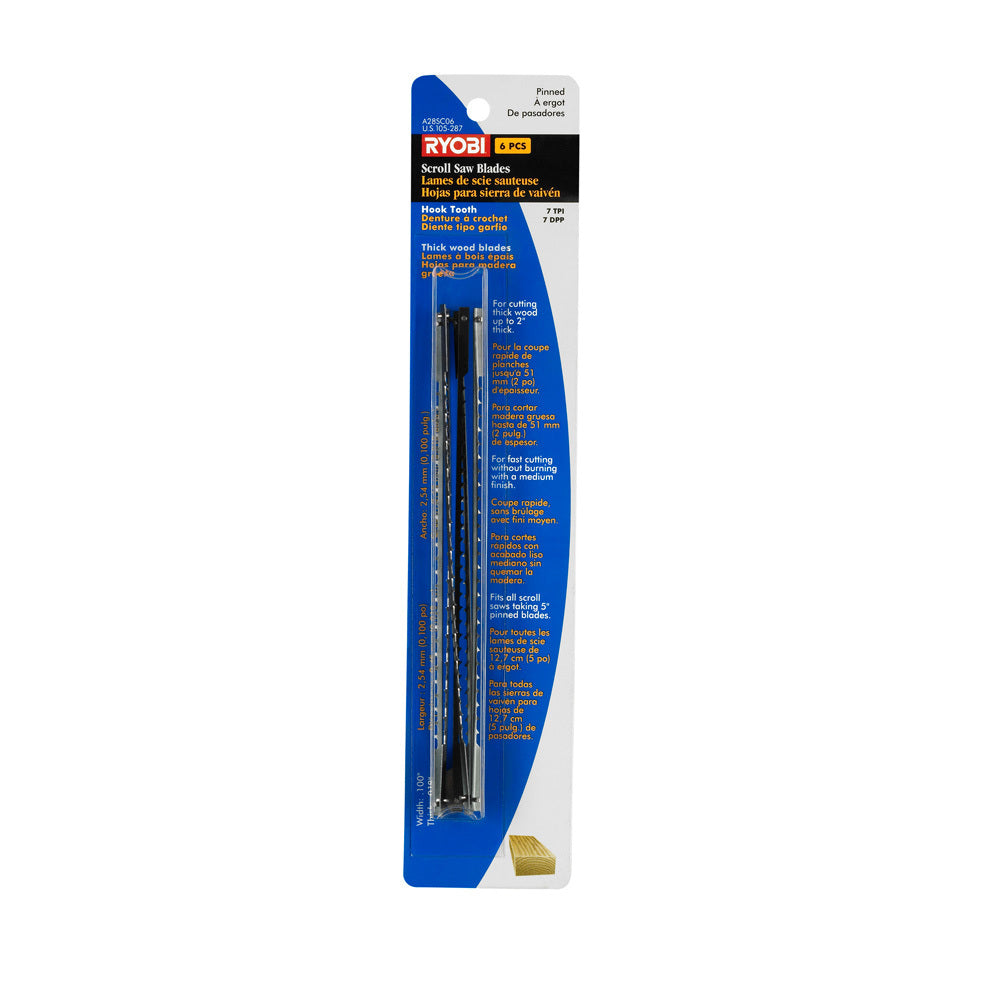 6 PC. Scroll Saw Blades RYOBI Tools