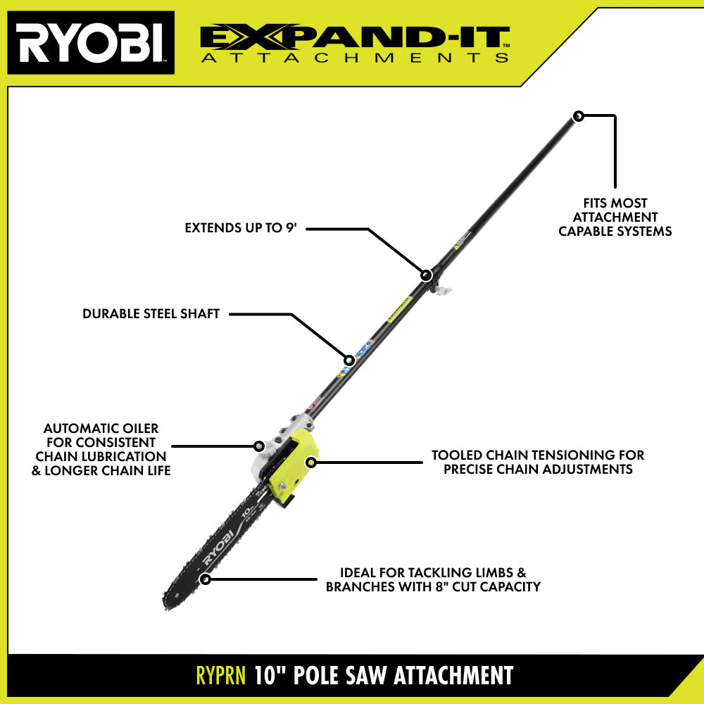 EXPAND-IT 10" POLE SAW ATTACHMENT RYOBI Tools