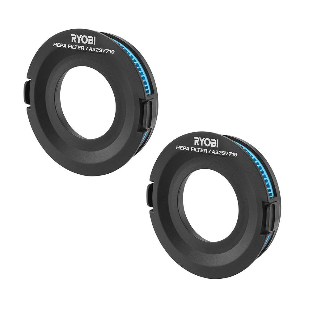 ADVANCED STICK VACUUM REPLACEMENT POST MOTOR HEPA FILTER (2-PACK) RYOBI Tools
