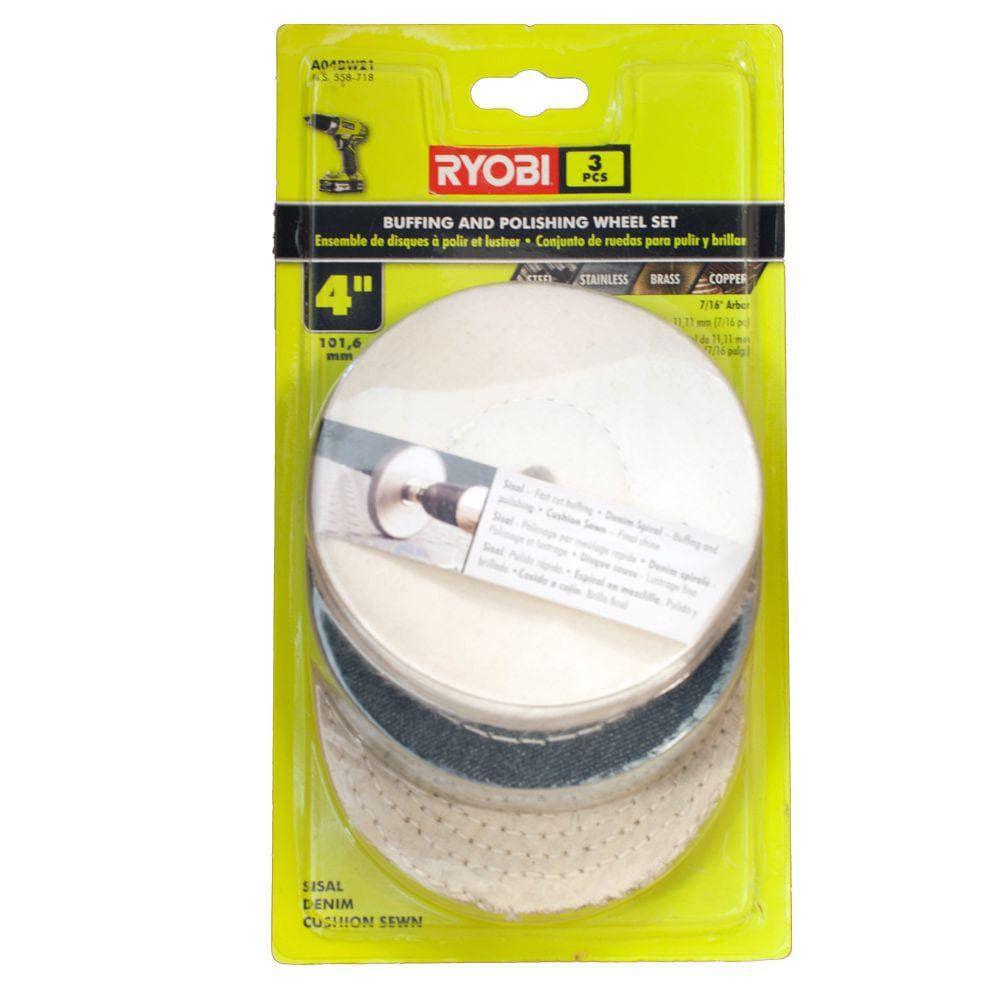 3PC 4" BUFFING WHEEL SET RYOBI Tools