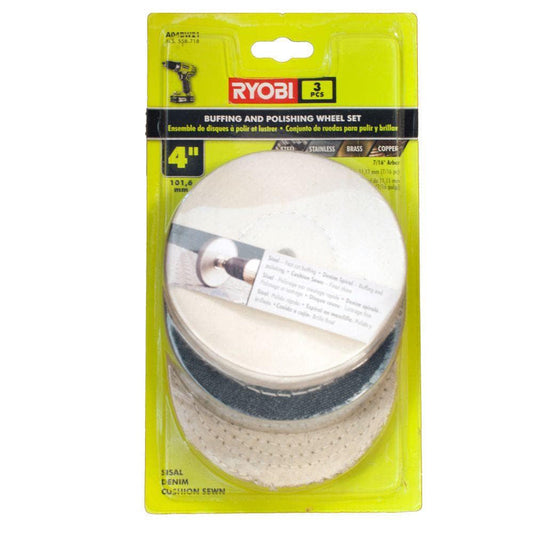 3PC 4" BUFFING WHEEL SET RYOBI Tools