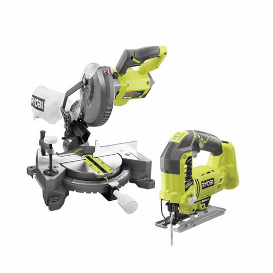 18V ONE+ 7-1/4” Miter Saw & Orbital Jig Saw RYOBI Tools