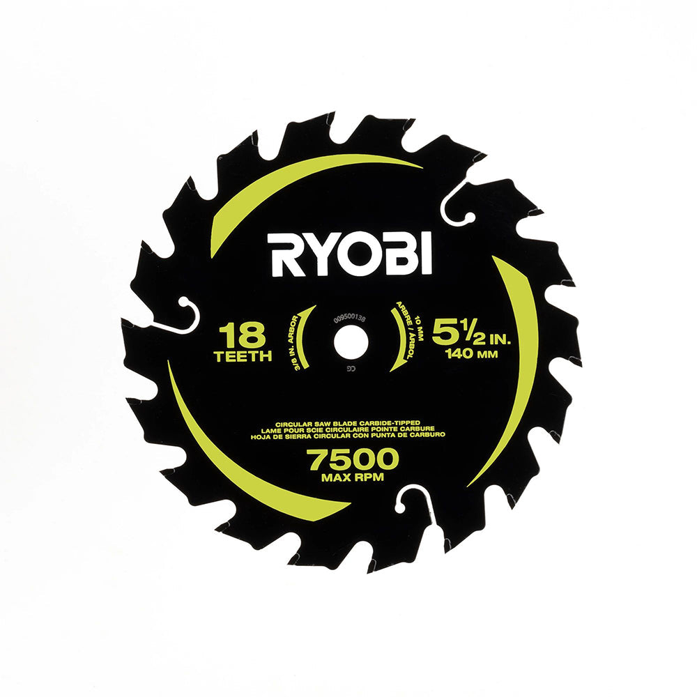 5-1/2" 18 Carbide Teeth Thin Kerf Circular Saw Blade RYOBI Tools