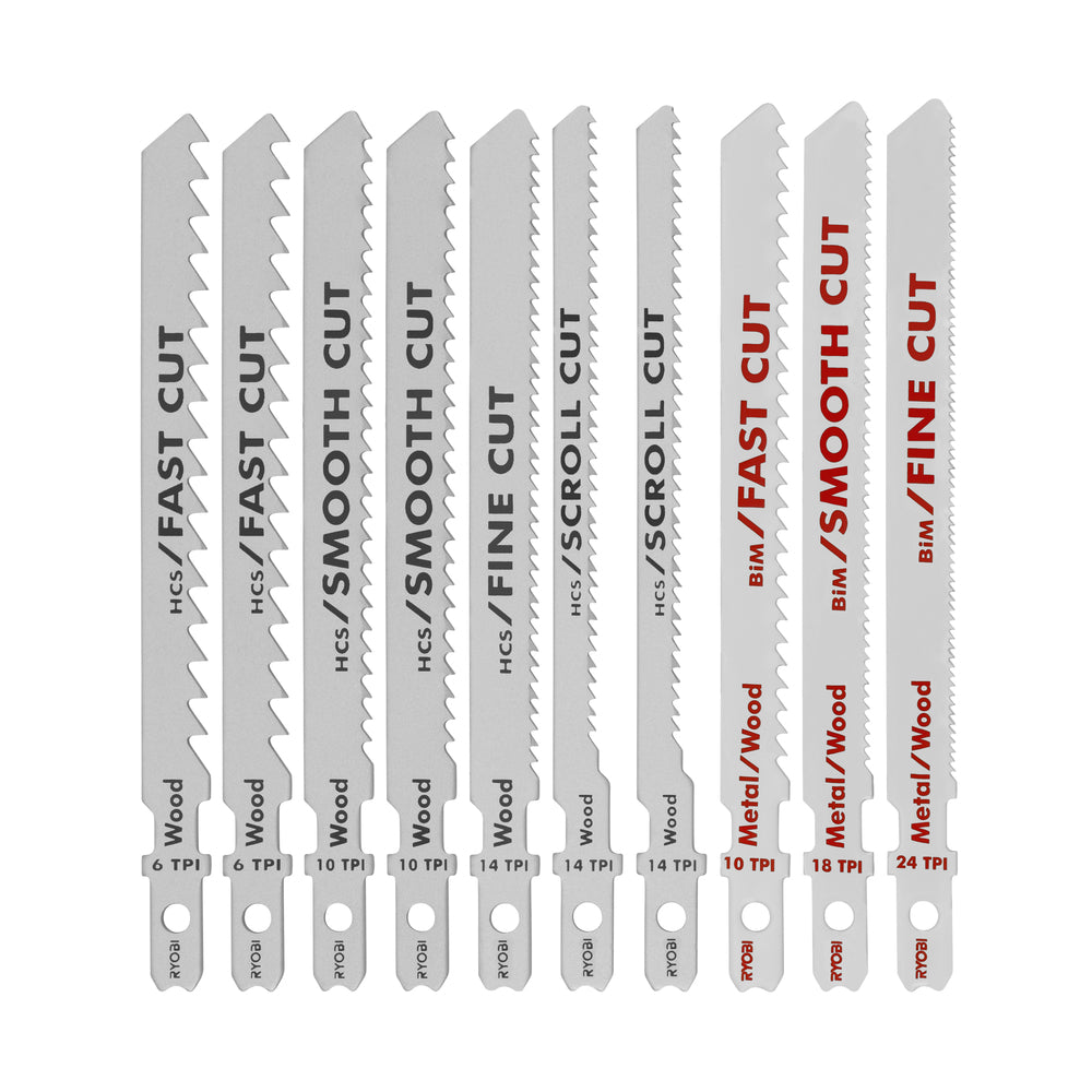 10 PC. All Purpose Jig Saw Blade Kit Image 3