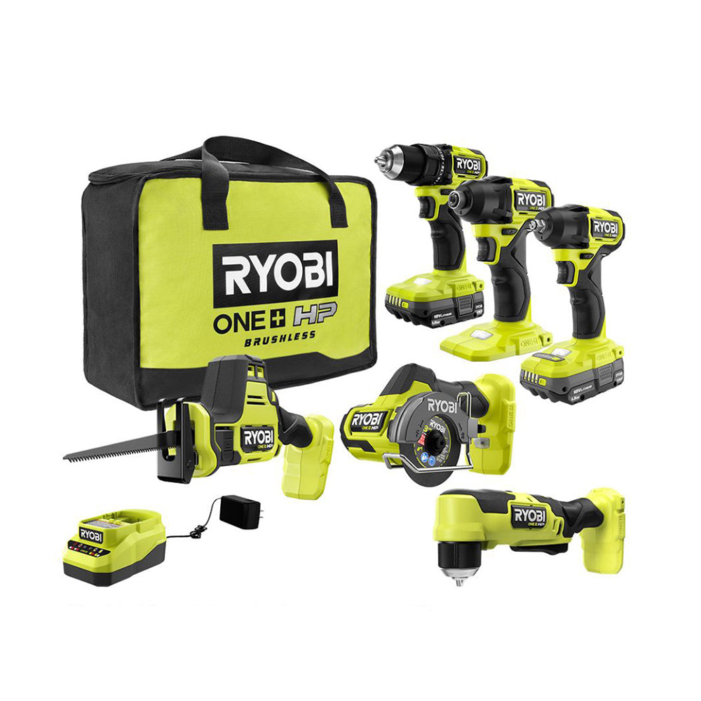18V ONE+ HP Compact Brushless 6-Tool Combo Kit RYOBI Tools