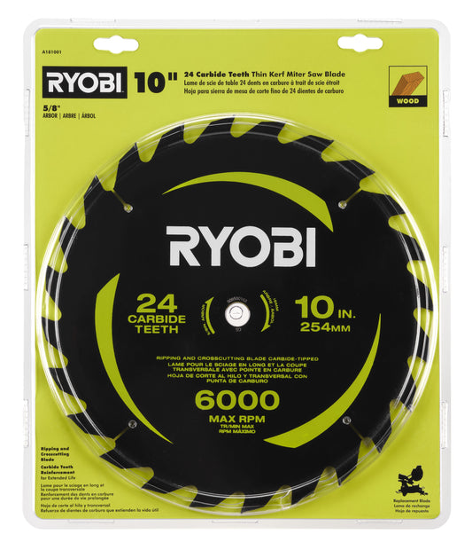 10" 24 CARBIDE TEETH THIN KERF MITER SAW BLADE Image 3