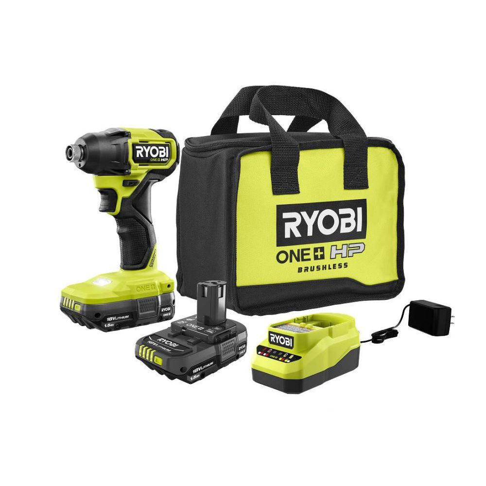 18V ONE+ HP COMPACT BRUSHLESS 1/4" HEX IMPACT DRIVER KIT RYOBI Tools