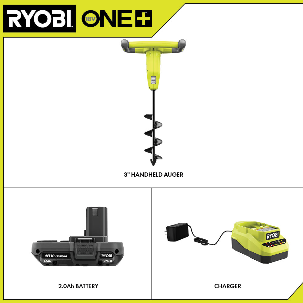 18V ONE+ 3" HANDHELD AUGER KIT Image 2