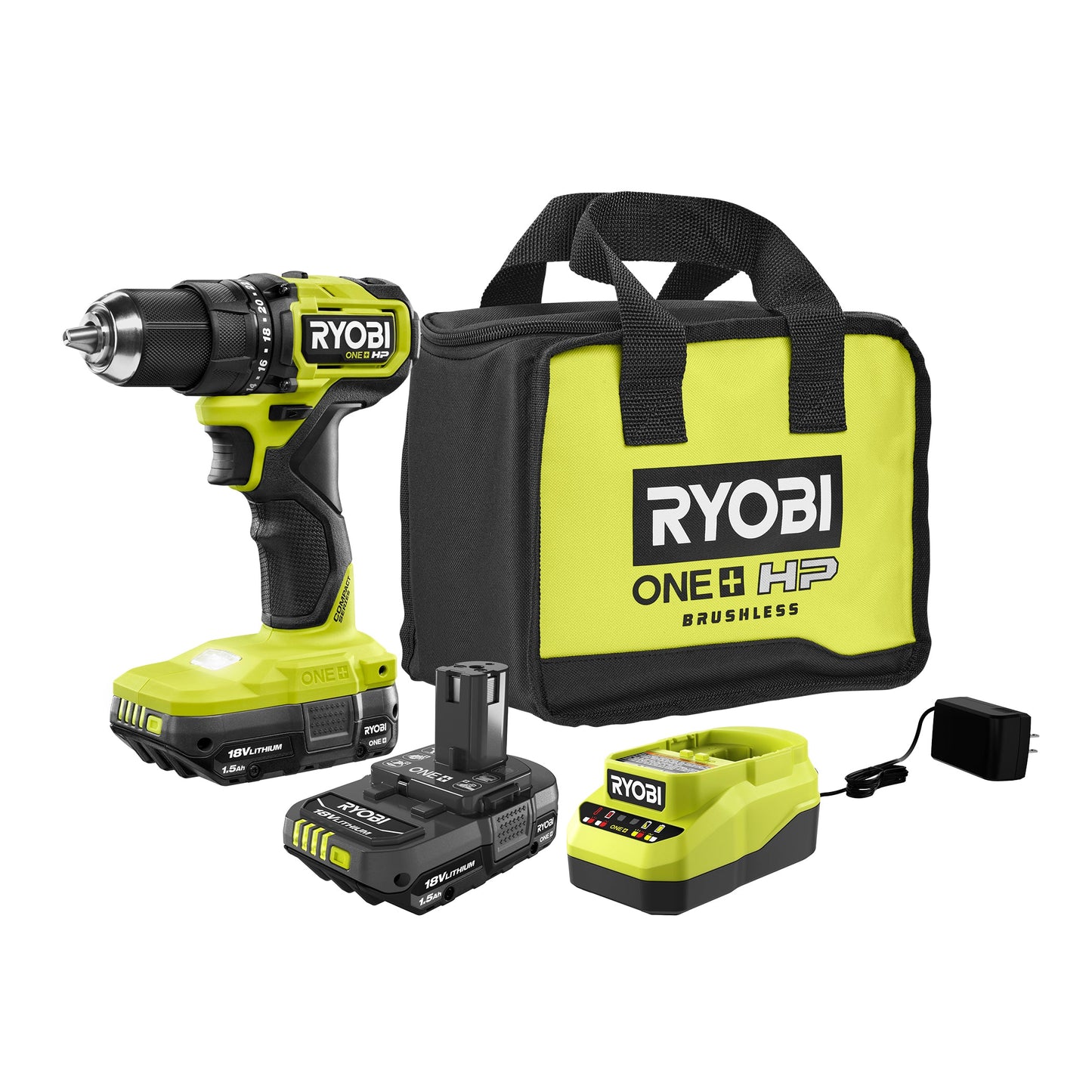 18V ONE+ HP COMPACT BRUSHLESS 1/2" DRILL/DRIVER KIT image 1