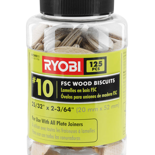 #10 Wood Biscuits (125 PC.) RYOBI Tools