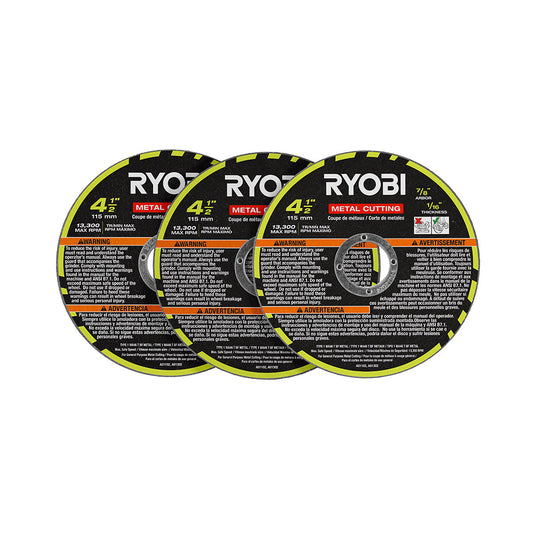 3 PC. 4-1/2" Metal Cutting Wheel Set RYOBI Tools