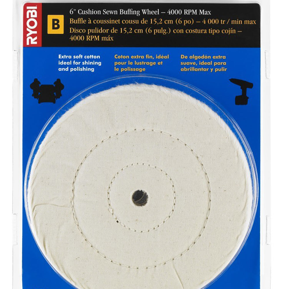 6" Cushion Sewn Buffing  Wheel RYOBI Tools
