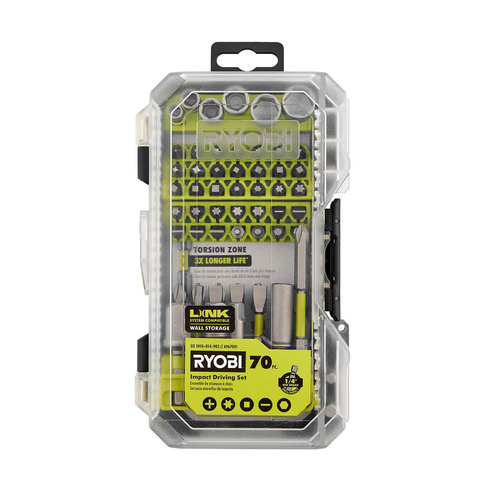 70 PC. IMPACT RATED DRIVING BIT SET RYOBI Tools