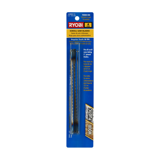 (4PC.) Tooth Per Inch Scroll Saw Pinned Blades(10-Pack) RYOBI Tools