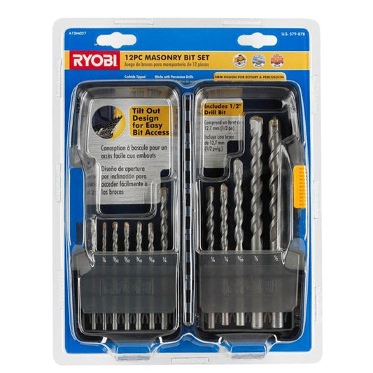12 PC. Masonry Bit Set RYOBI Tools