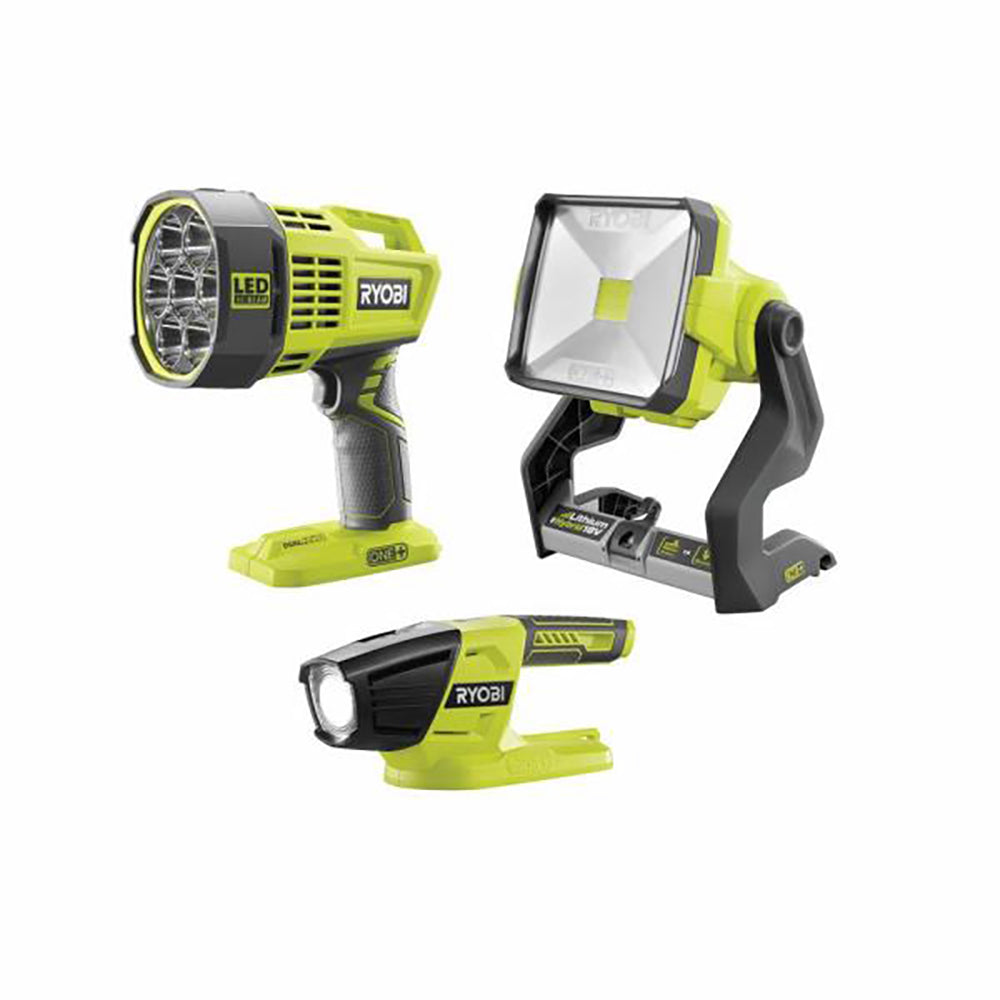 18V ONE+ 3-Tool Light Combo Kit with Hybrid Spot Light, Hybrid Work Light, and LED Light (Tools Only) RYOBI Tools