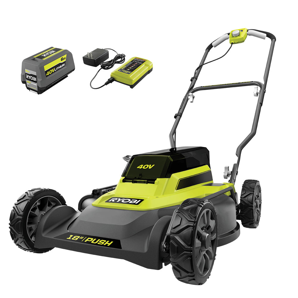 40V 18" 2-IN-1 PUSH MOWER KIT RYOBI Tools