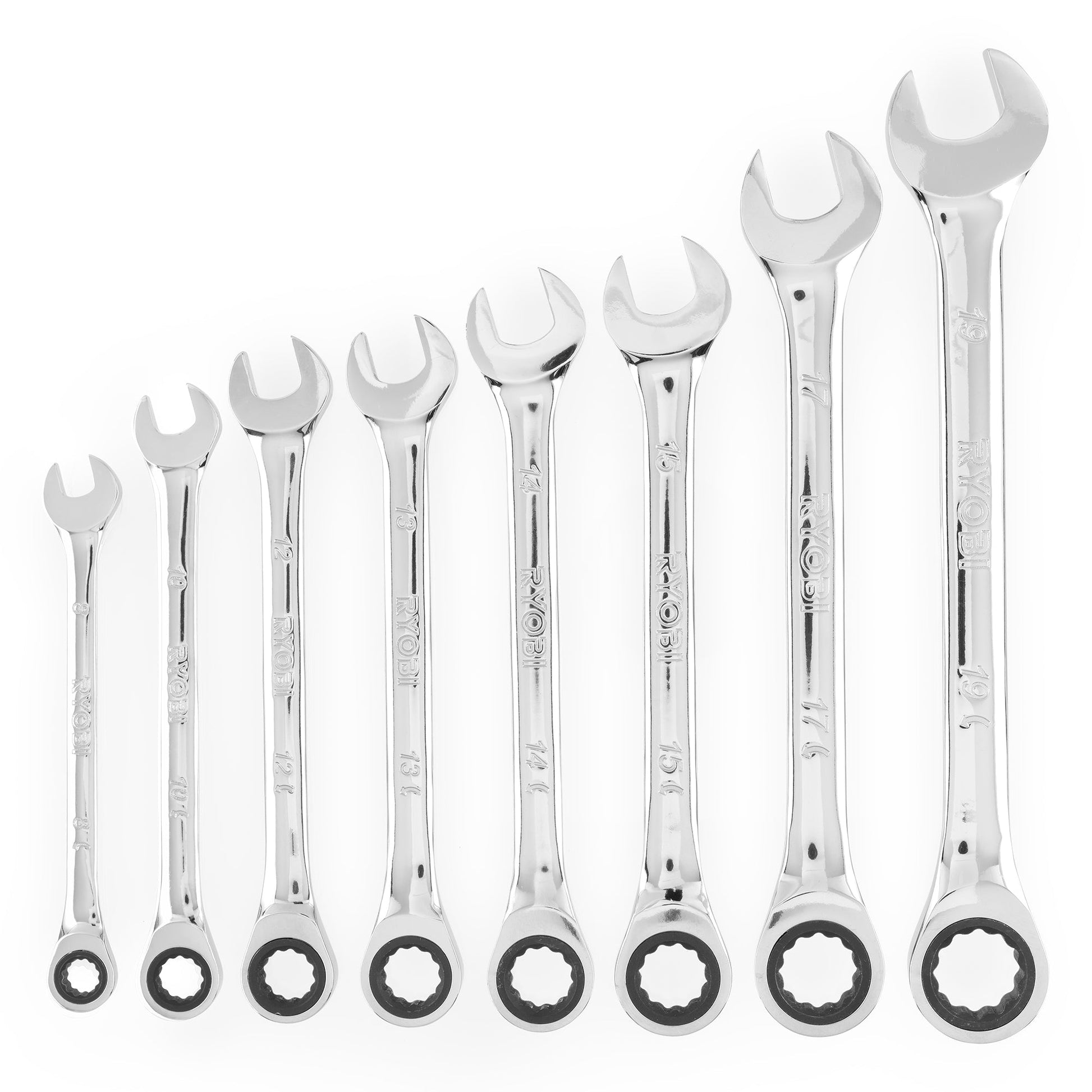 8 PC. Metric Ratcheting Combination Wrench Set  image