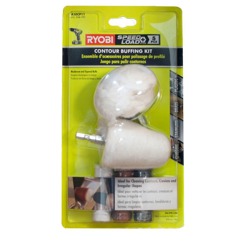 5PC CONTOUR METAL BUFFING KIT RYOBI Tools