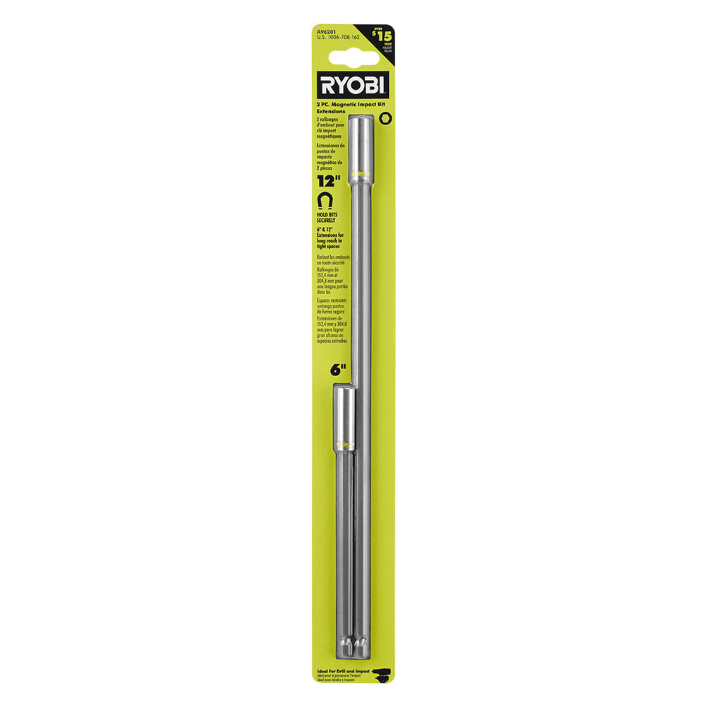 2 PC. Magnetic Impact Bit Extensions RYOBI Tools