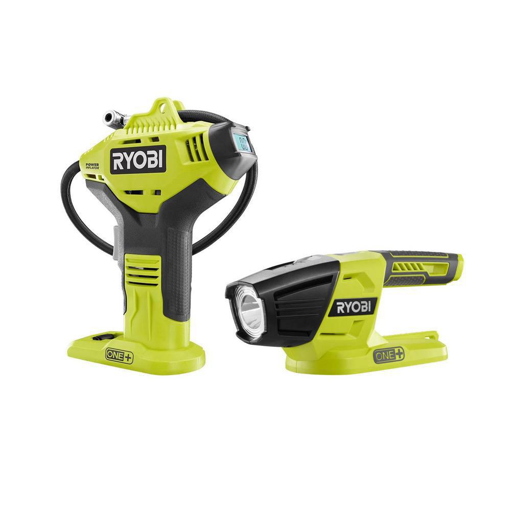 18V ONE+ High Pressure Inflator With Digital Gauge & LED Flashlight RYOBI Tools