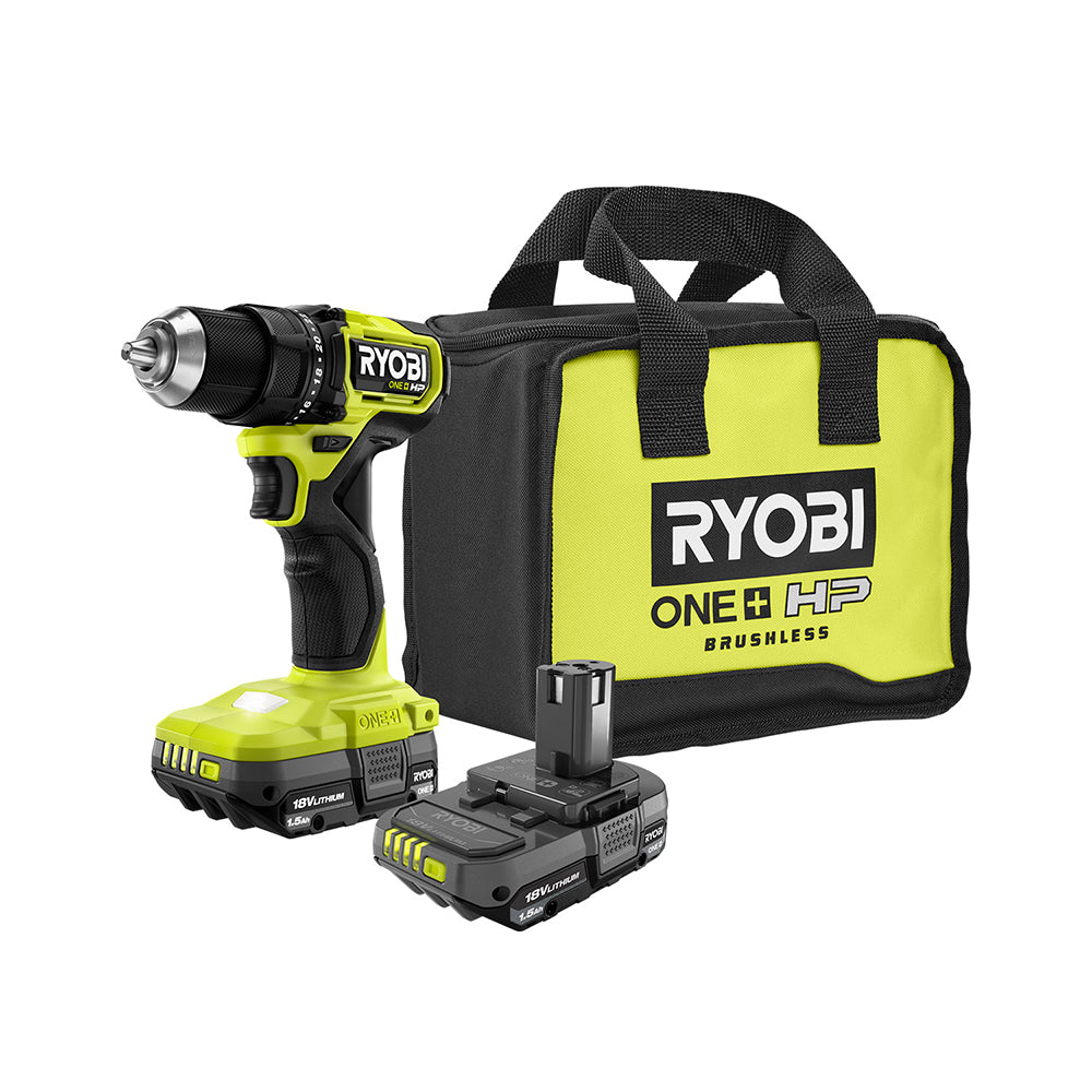18V ONE+ HP COMPACT BRUSHLESS 1/2" DRILL/DRIVER KIT RYOBI Tools