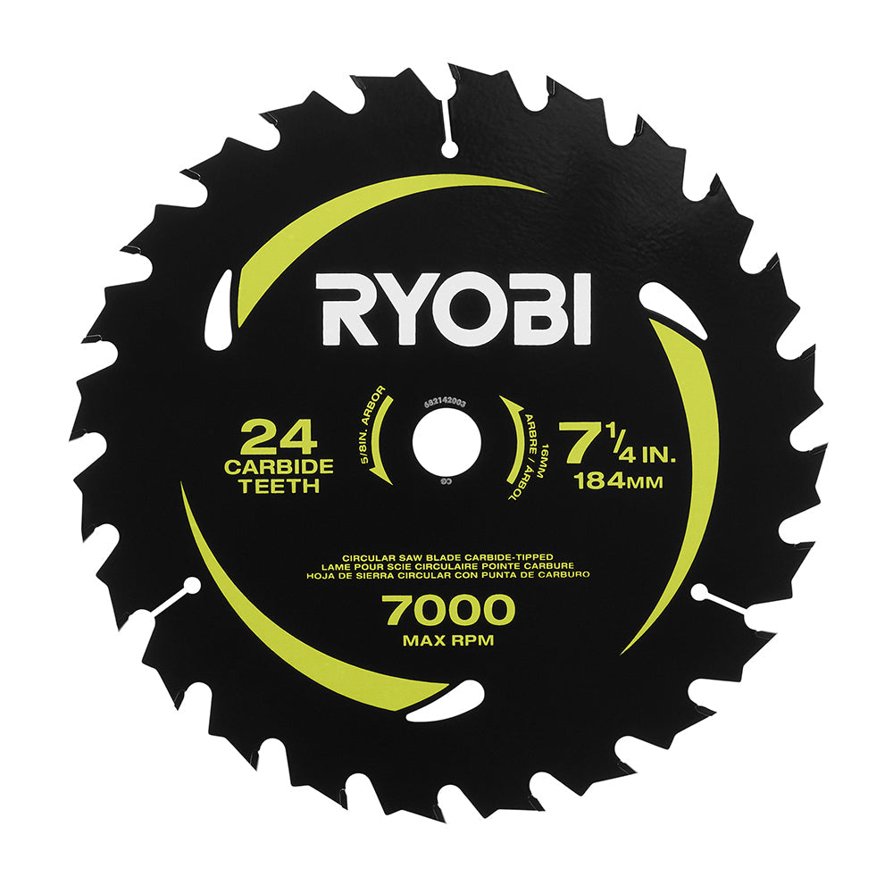 7-1/4" x 24T CARBIDE TEETH THIN KERF CIRCULAR SAW BLADE RYOBI Tools