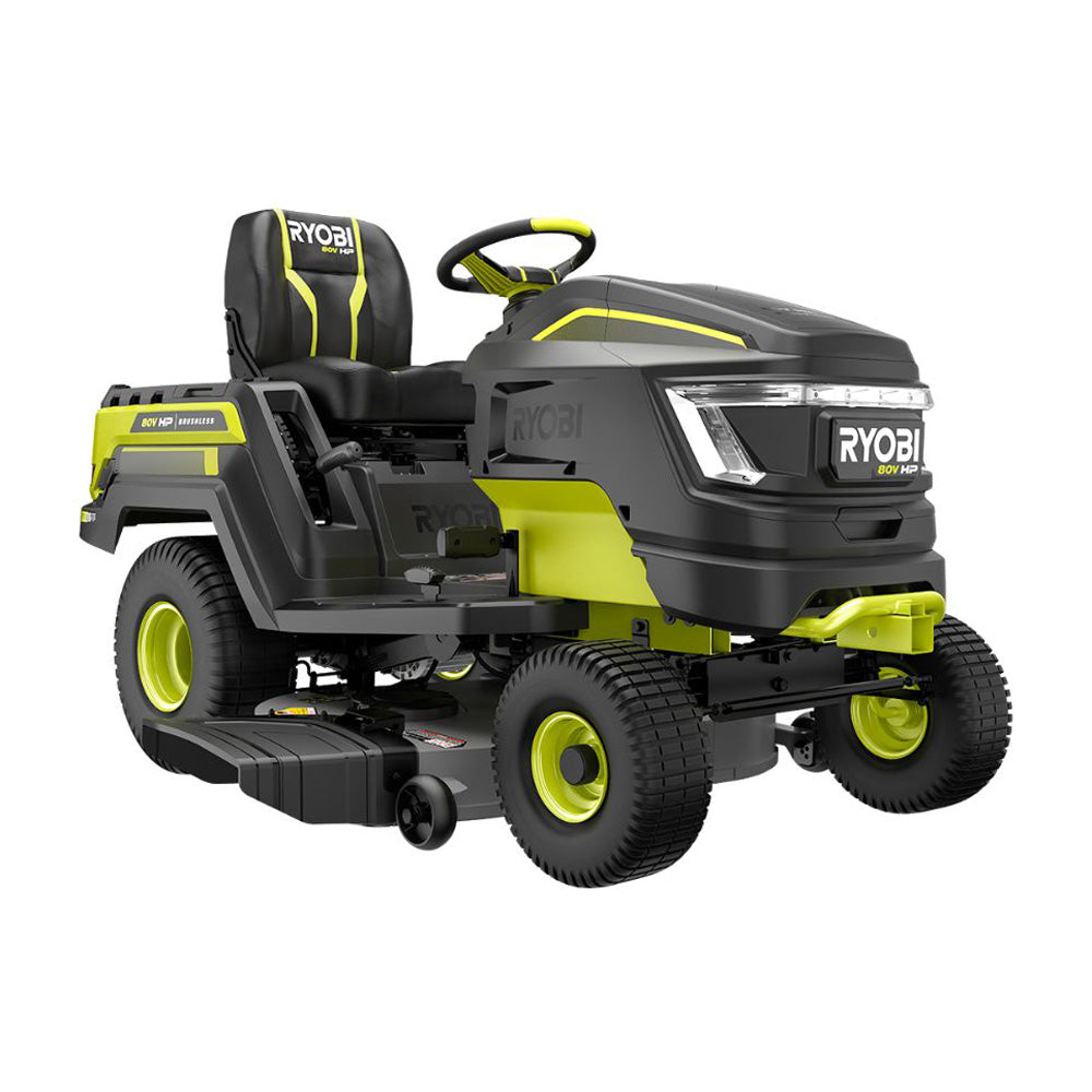80V HP BRUSHLESS 42" BATTERY CORDLESS ELECTRIC RIDING LAWN TRACTOR RYOBI Tools