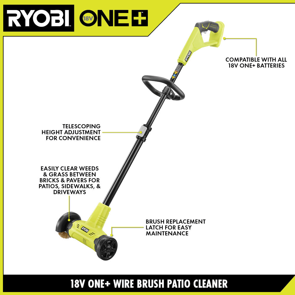 18V ONE+ OUTDOOR PATIO CLEANER - WIRE BRUSH KIT Image 3