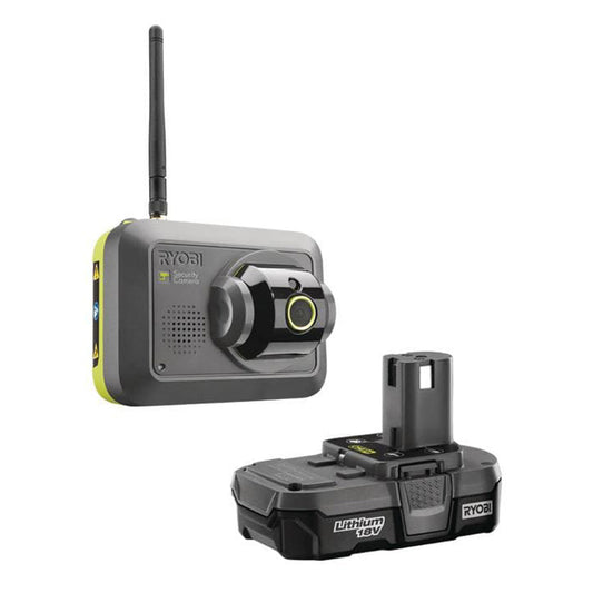 Security Camera Accessory with Compact Lithium Battery RYOBI Tools