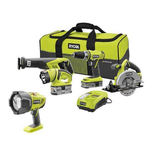 18V ONE+ Lithium Combo Kit (4-Tool) + Xenon High Beam RYOBI Tools