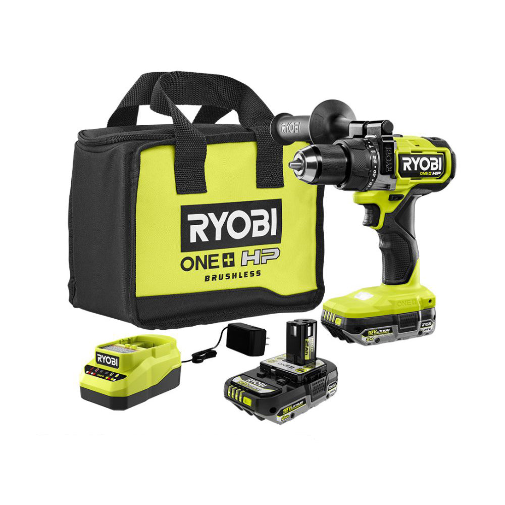 18V ONE+ Brushless 1/2" Hammer Drill Kit RYOBI Tools