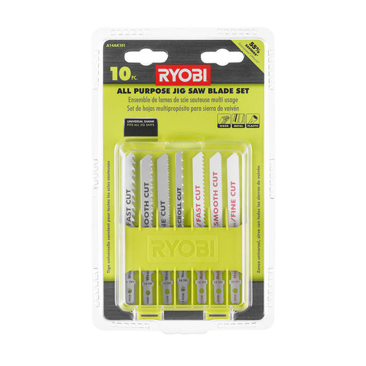 10 PC. ALL-PURPOSE JIGSAW BLADE SET RYOBI Tools