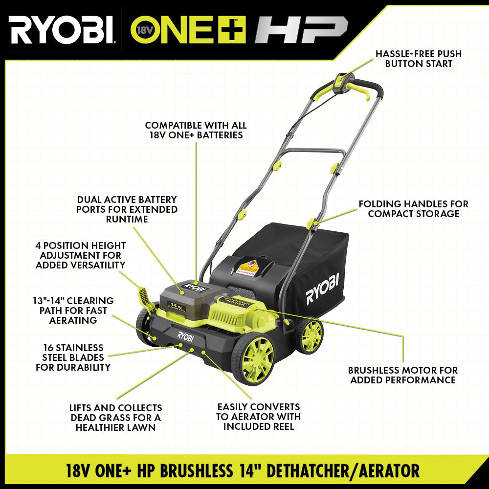 18V ONE+ HP BRUSHLESS DETHATCHER/AERATOR KIT Image 3