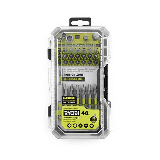 40 PC. IMPACT RATED DRIVING SET RYOBI Tools